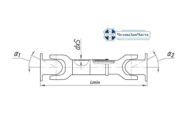 Карданный вал 434.65117-2201006-40 КОРОБКА ZF Камского Автозавода
